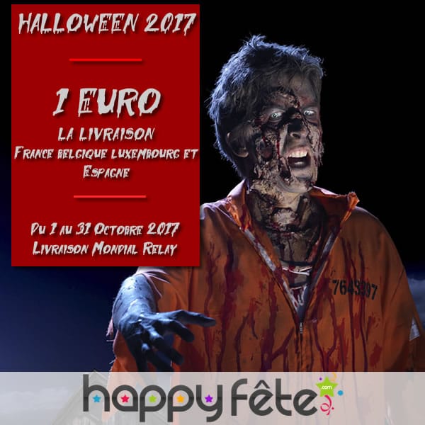 halloween 2017, la livraison à 1 euro.