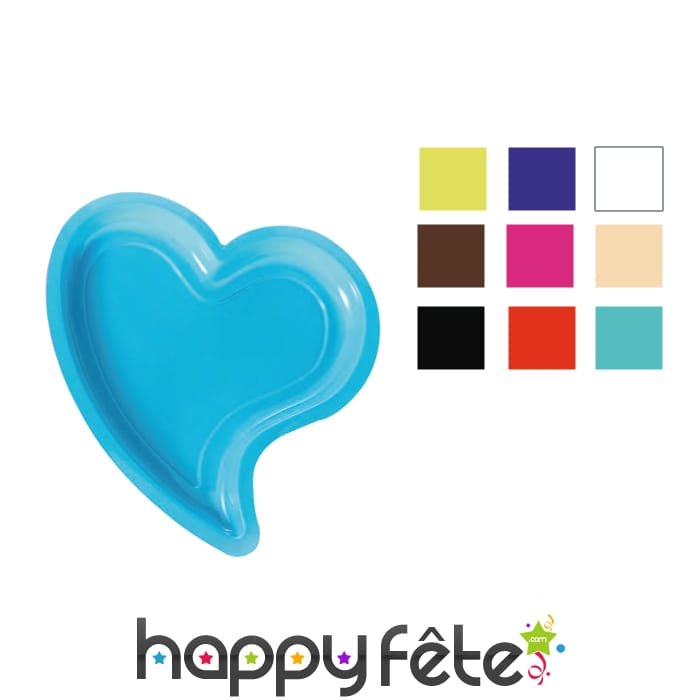 12 assiettes en forme de coeur