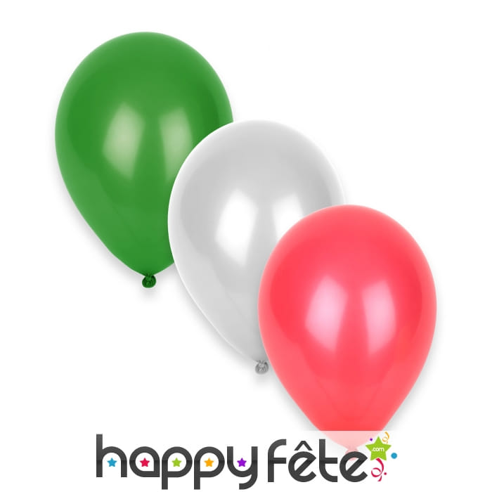 12 Ballons aux couleurs de l'Italie