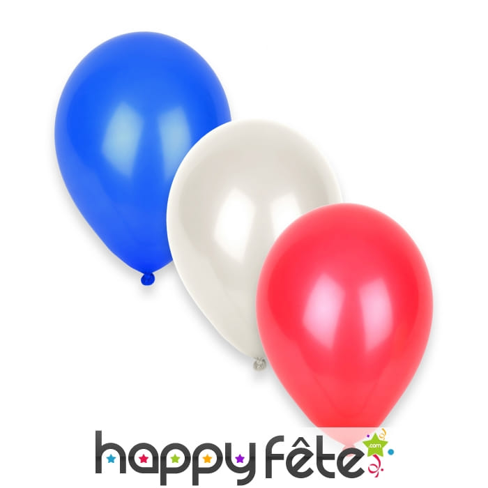12 Ballons aux couleurs de la France