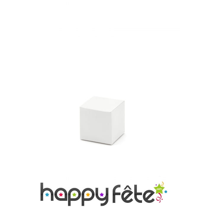 10 boites en carton carrées blanc uni, 5cm