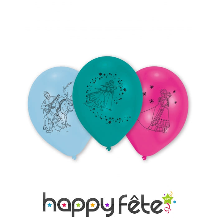 10 Ballons La Reine des Neiges