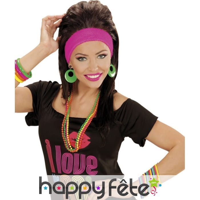 15 Bracelets multicolores années 80