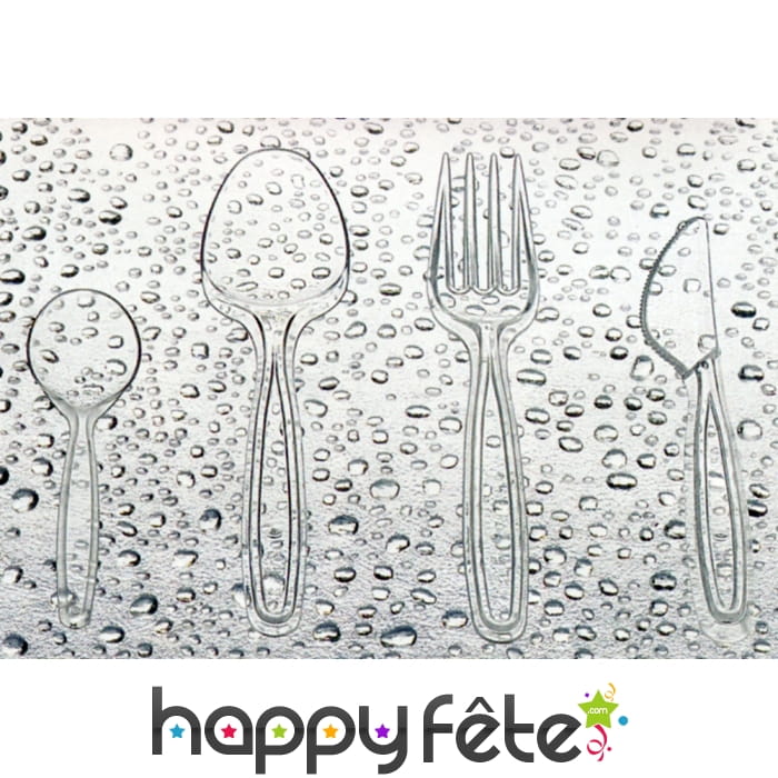 100 cuilleres à dessert transparentes