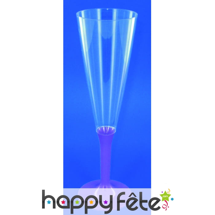 10 flutes à champagne lilas parme