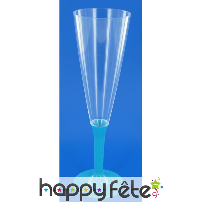 10 flutes à champagne turquoise