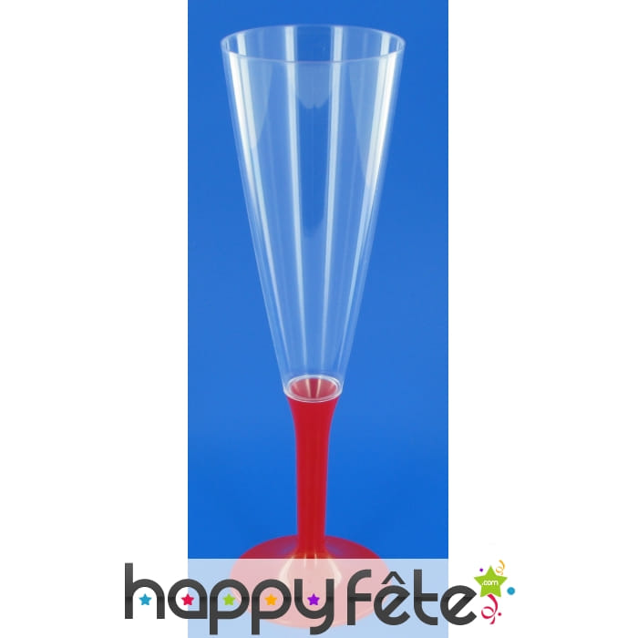 10 flutes à mousseux rouge