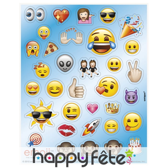 136 Stickers émoticones