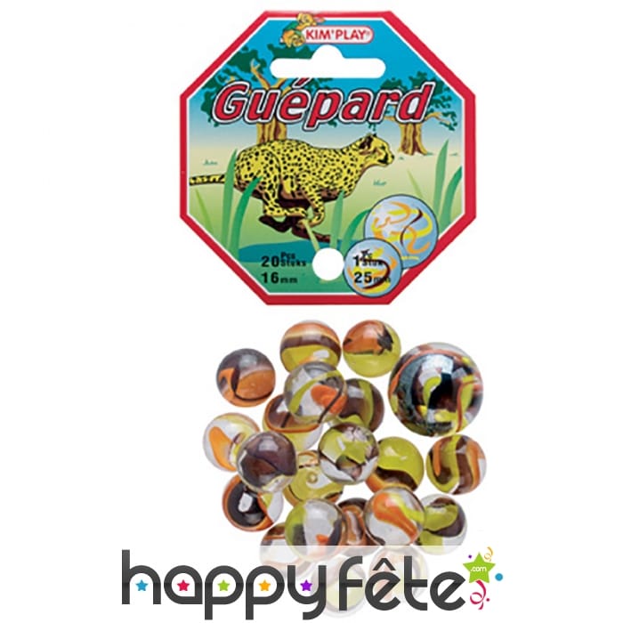20 Billes guépard avec calot