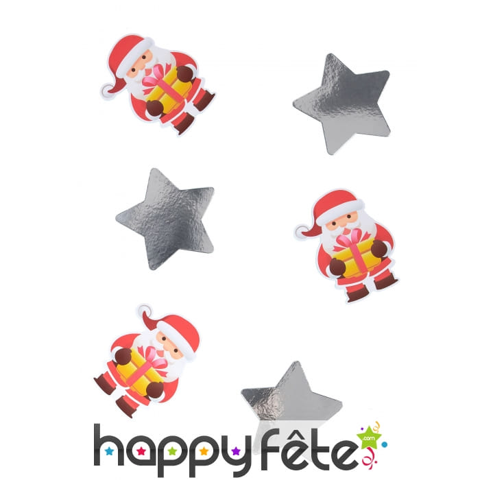 20 Confettis Père Noël de 11cm