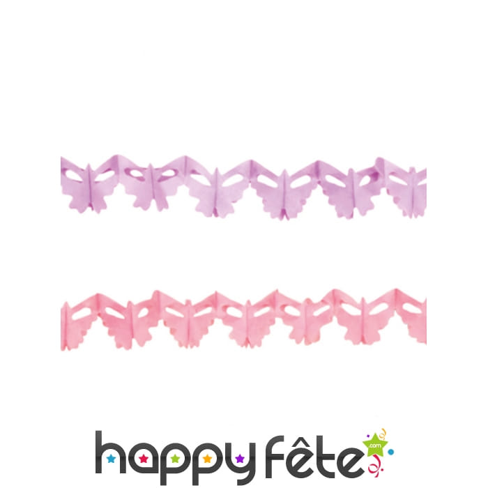 2 guirlandes de petits papillons 2m