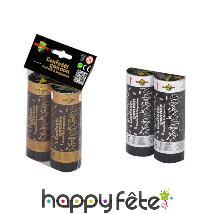 2 Minis canons à confettis de 11cm