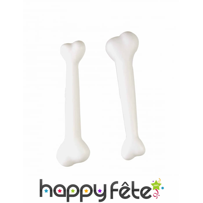 2 os blancs de 20cm, en plastique