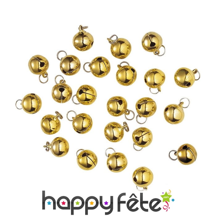 24 petits grelots dorés