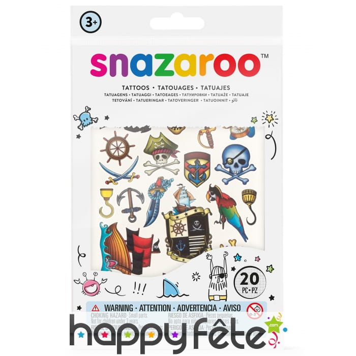 20 Tatouages pour garçon, Snazaroo