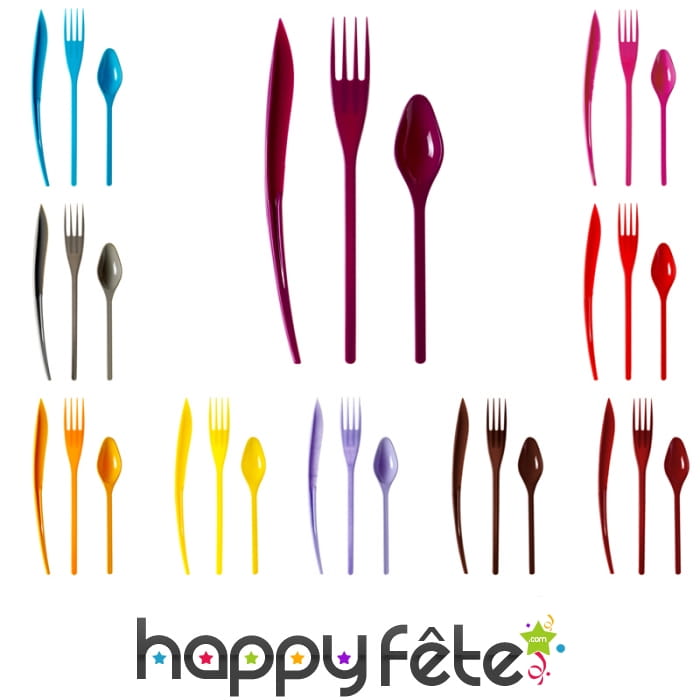 30 Couverts design rigides, premium