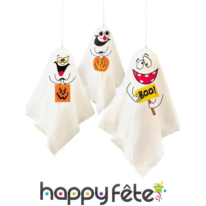 3 gentils fantômes à suspendre