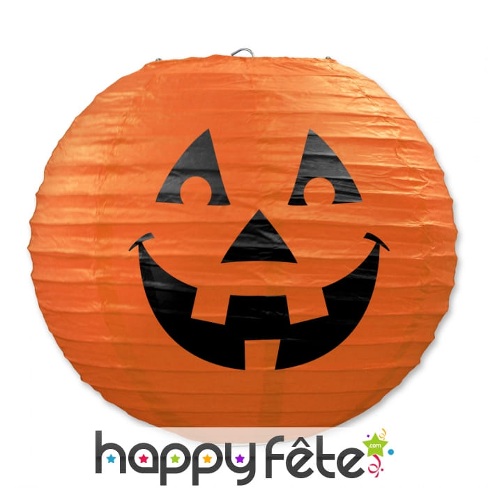 3 Lanternes citrouille en papier de 24cm
