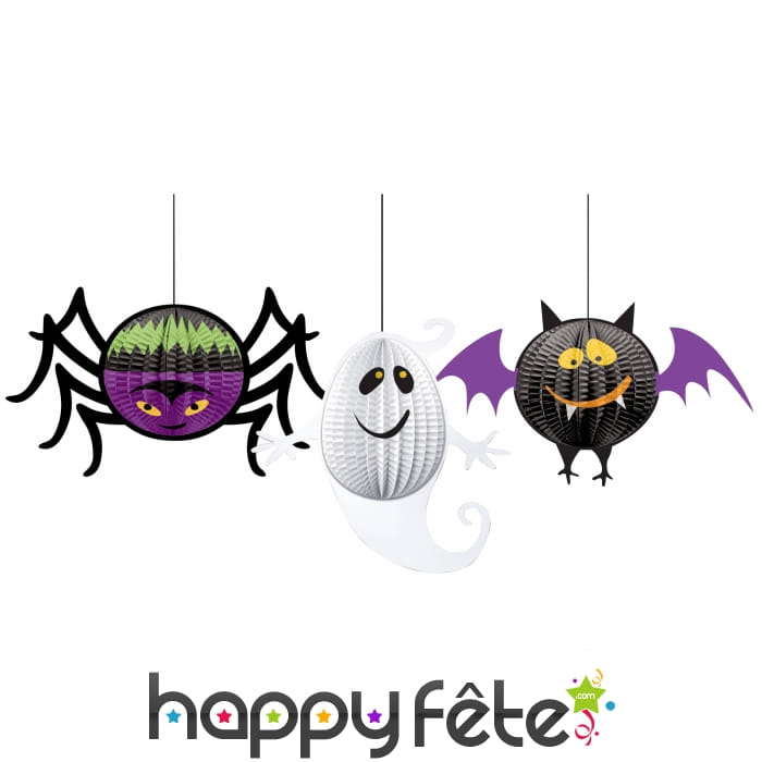 3 suspensions Halloween 3d rigolotes