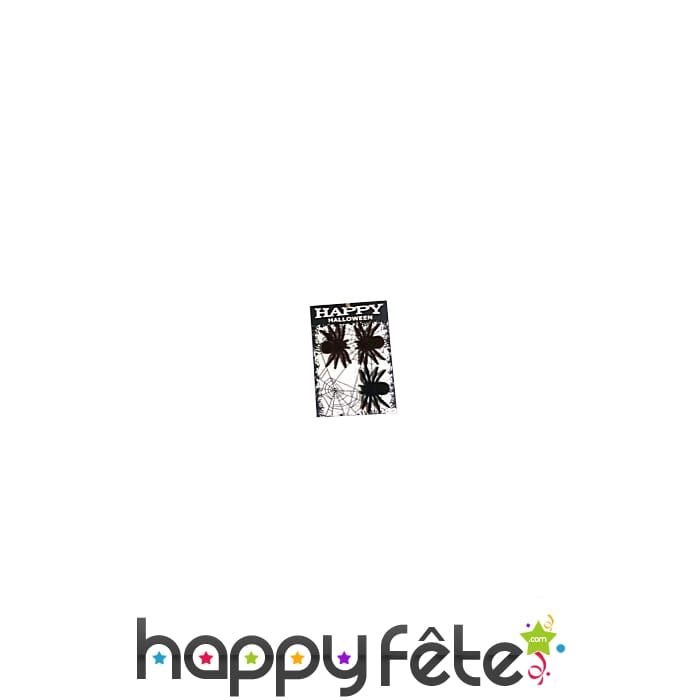 4 arraignées en velours noir