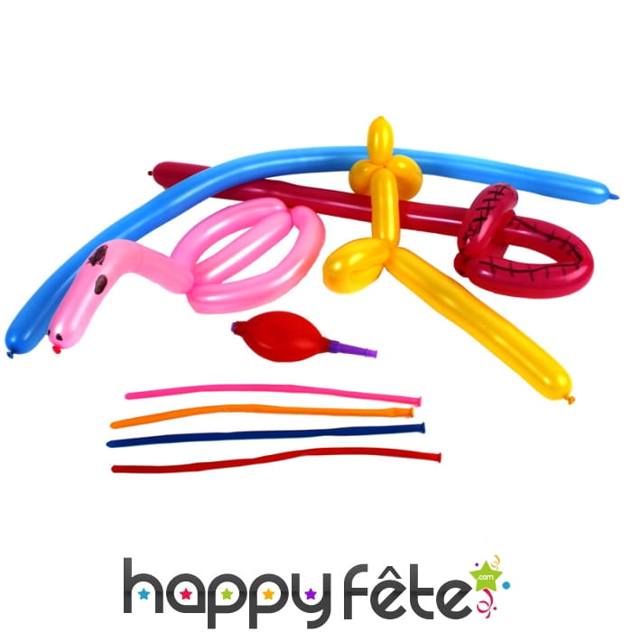 4 ballons à modeler avec pompe