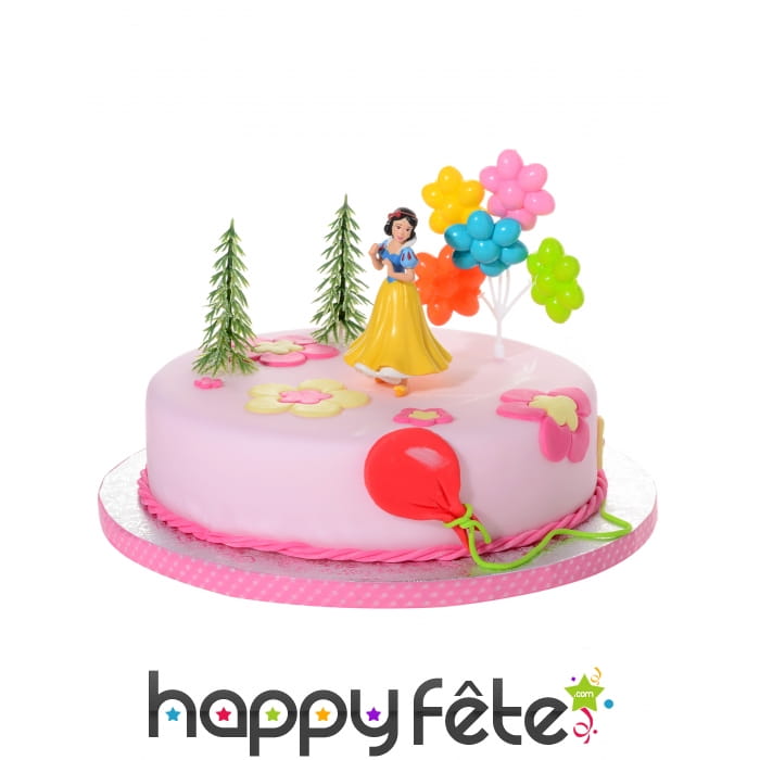 4 figurines de Blanche Neige pour gâteau