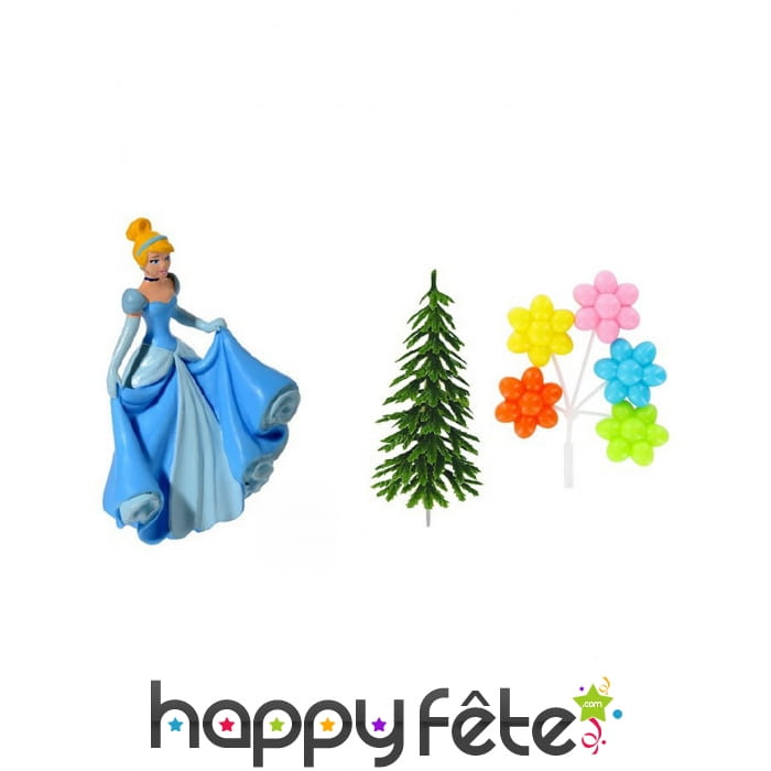 4 figurines de Cendrillon pour gâteau