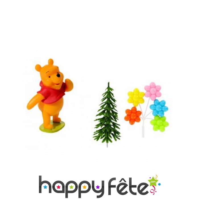 4 figurines de Winnie l'Ourson pour gâteau