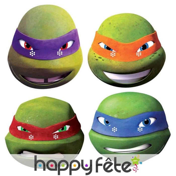 4 masques des Tortues ninja