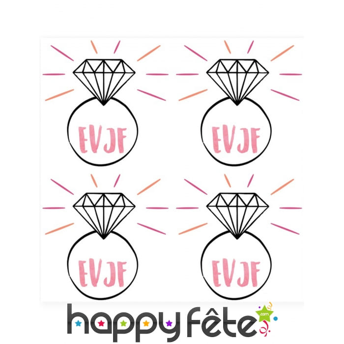 4 tatouages bague Enterrements vie de jeune fille