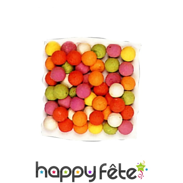 50 boules à sarbacane multicolores