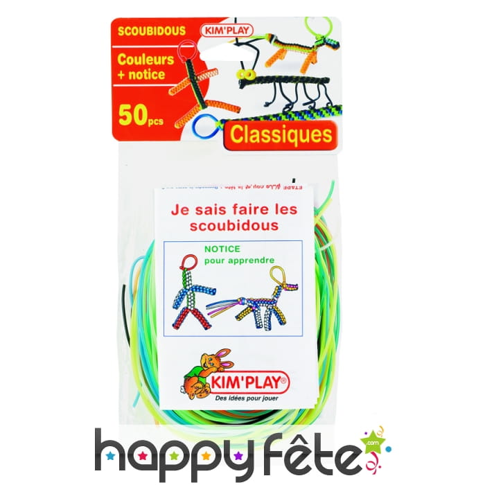 50 brins de scoubidous classique