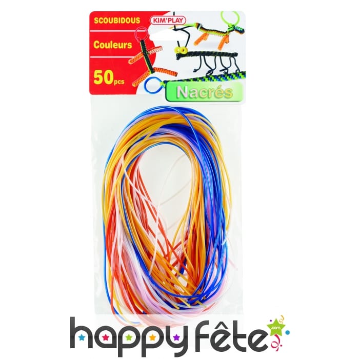 50 brins de scoubidous nacrés