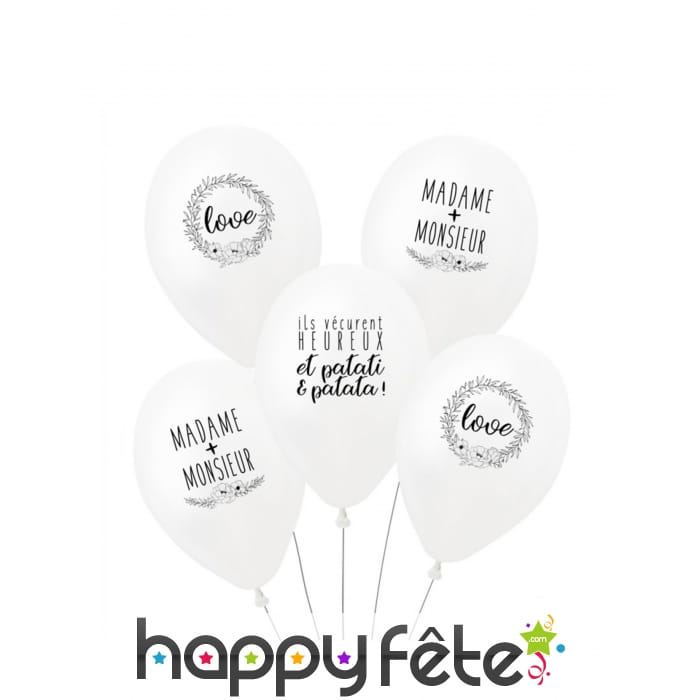 5 Ballons Il était une fois de 27cm