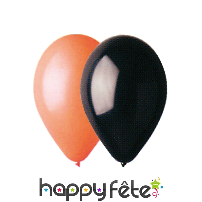 50 ballons orange et noir