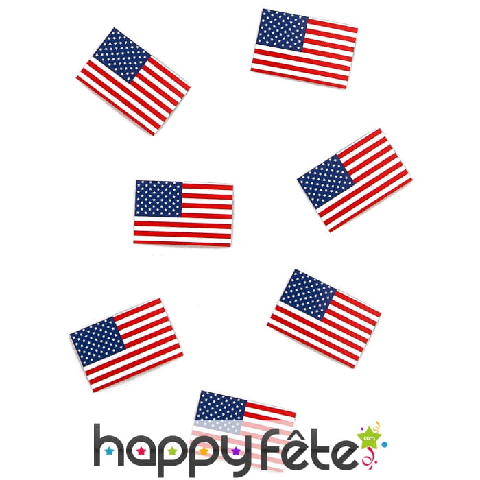 50 Confettis de table drapeau américain