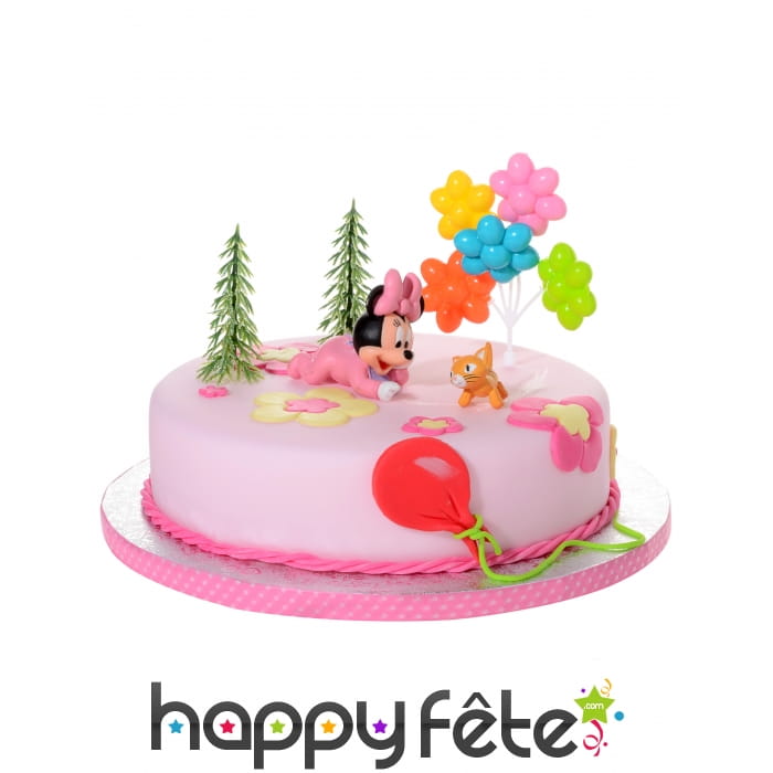 5 figurines de Bébé Minnie pour gâteau