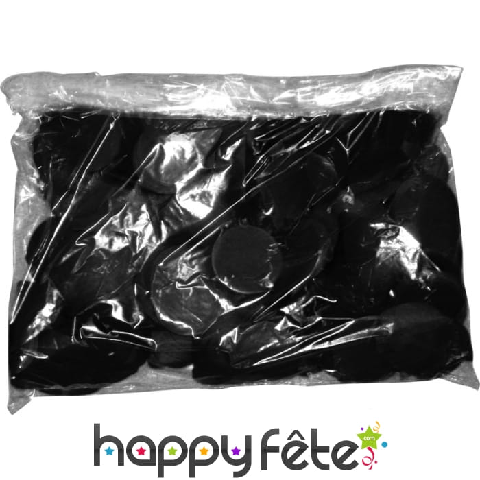 500g grandes confettis rondes noires
