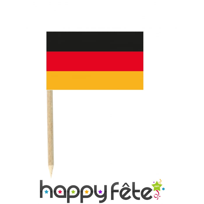 50 mini drapeaux de l'Allemagne sur pique, 3x5 cm