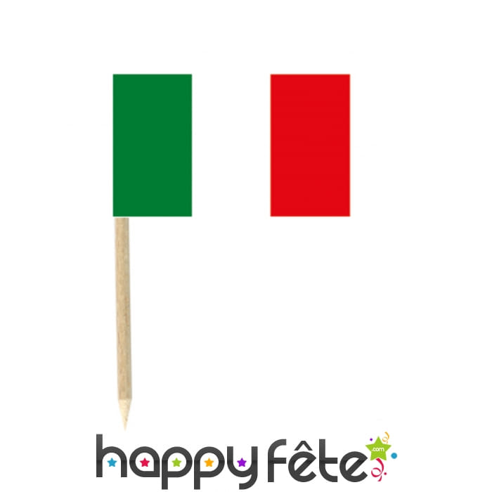 50 mini-piques apéritifs drapeau d'Italie
