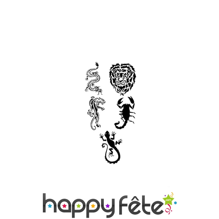 5 pochoirs animaux réutilisables