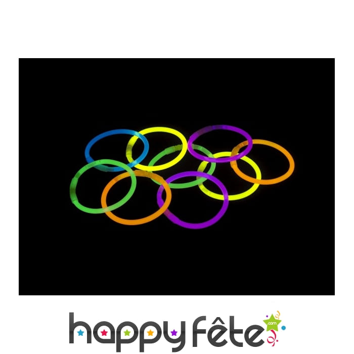 50 petits bracelets lumineux