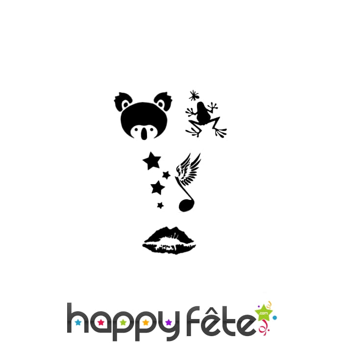 5 pochoirs divers réutilisables