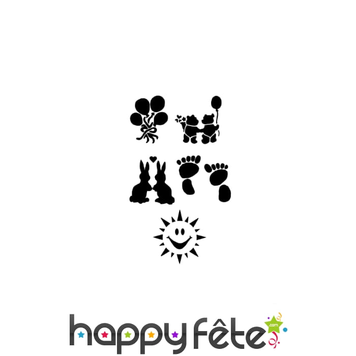 5 pochoirs duo réutilisables