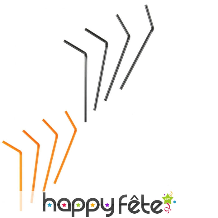 50 Pailles flexibles