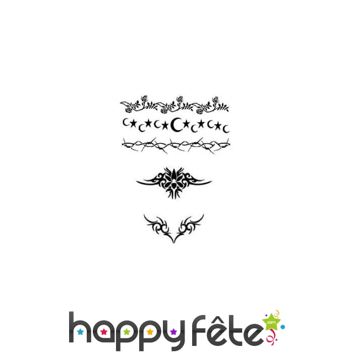 5 pochoirs tribal réutilisables