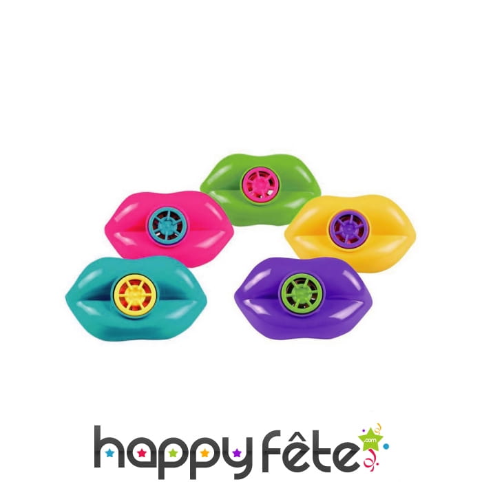 5 Sifflets en forme de bouche, 7cm