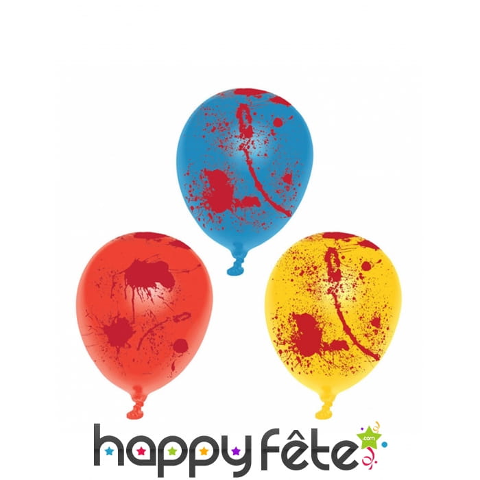 6 Ballons ensanglanté de 25cm
