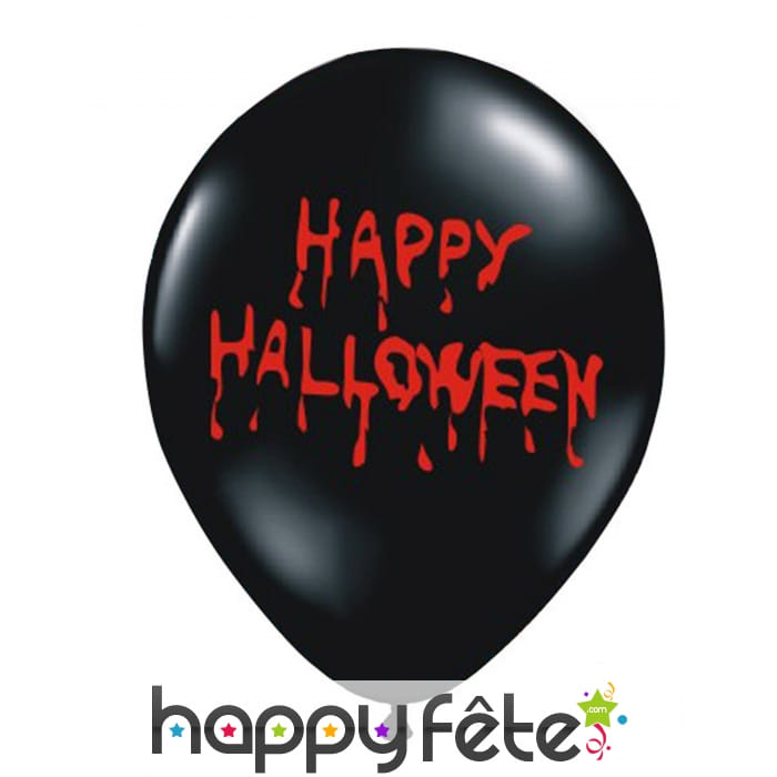 6 Ballons Happy Halloween en sang