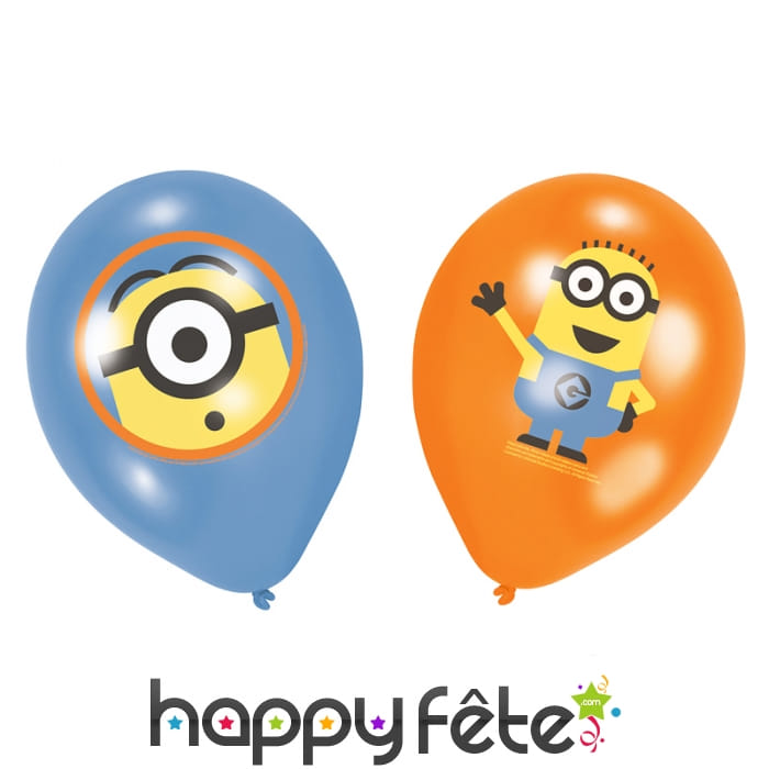 6 ballons minions, ronds